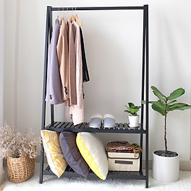 Giá Treo Quần Áo Kệ Sào Phơi Đồ Gỗ 2 Tầng A Hanger 2FM Nội Thất Kiểu Hàn BEYOURs