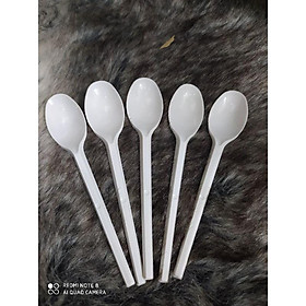 Mua 100 Thìa Nhựa - Muỗng Nhựa dùng 1 lần. Nhựa HuySun