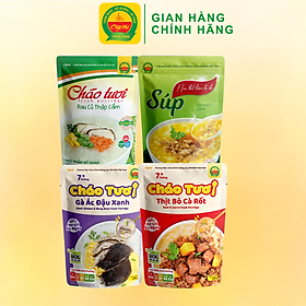 Combo Mix 3 cháo tươi + 1 Súp dinh dưỡng Nui thịt bằm bí đỏ
