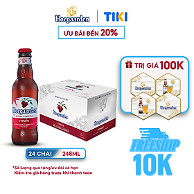 Thùng 24 Chai Bia Hoegaarden Rosée (248ml / Chai)