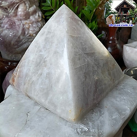 Mua Trụ kim tự tháp đá thạnh anh hồng tự nhiên phong thủy T414 nặng 11.8kg kích thước 21x22(cm) – vật phẩm phong thủy may mắn