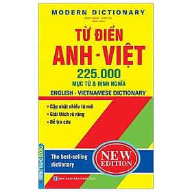 Hình ảnh sách Từ Điển Anh Việt 225.000 Mục Từ Và Định Nghĩa (Bìa Cứng) (Tái Bản)