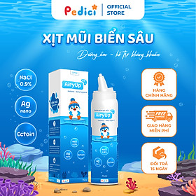 Xịt mũi AiryUp 0.9% - Dưỡng ẩm và kháng khuẩn Nano Bạc - Công nghệ B.O.V (75ml)