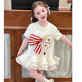 Đầm Đuôi Cá Bé Gái Nơ Lớn Hottrend, Váy Công Chúa Dự Tiệc Cao Cấp Từ 10-30kg Dành Cho Bé Gái