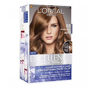 Kem Nhuộm Tóc Nâng Sáng 2 Trong 1 Ultra Light L'Oreal 172ml - Màu 03 Nâu Khói Thời Trang