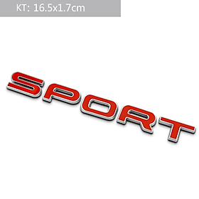 Decal Tem Chữ Sport 3D Cao Cấp Dán Trang Trí Ô Tô G100707 chất liệu nhựa ABS cao cấp