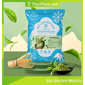 [ĂN BAO GHIỀN❤️] Bột Làm Kem Tươi THUCPHAM.COM Vị Matcha 1kg - Công Thức Độc Quyền Hương Vị Mới, Không Gắt, Không Hắc