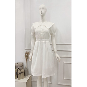 Đầm dáng xòe cổ sơ mi tay bồng trẻ tung chun eo tôn dáng siêu nữ tính thiết kế cao cấp tkfashion - dkb140