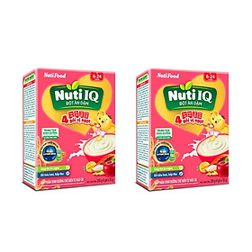 BỘ 2 HỘP BỘT ĂN DẶM NUTI 4 GÓI VỊ NGỌT 200G
