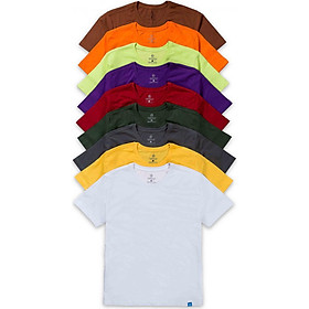 Áo Thun Cổ Tròn Unisex Nam Nữ Basic 19 Màu Medium Size