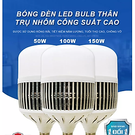 Mua Bóng đèn Led Bulb thân trụ nhôm kín nước 50W  100W  150W cao cấp  tiết kiệm điện và năng lượng  tiết kiệm điện và năng lượng - Huy Tưởng
