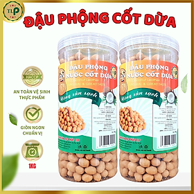1KG ĐẬU PHỘNG CỐT DỪA SẤY GIÒN - 2 HŨ NHỰA 500G