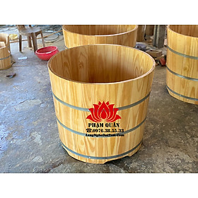 Mua bồn tắm tròn gỗ thông nhập khẩu  bồn tắm bằng gỗ (cam kết y hình)