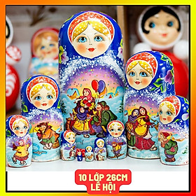 BỘ BÚP BÊ NGA MATRYOSHKA 10 LỚP 26CM 