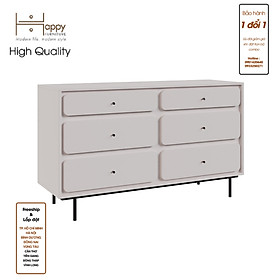 [Happy Home Furniture] SWEETY, Tủ đựng đồ 6 ngăn kéo - chân sắt, 140cm x 45cm x 82cm ( DxRxC), THK_081
