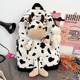 Balo Ulzzang Bò Sữa Siêu Dễ Thương 2021 - Kèm video thật ( tặng sticker )