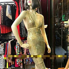 Đầm body kimsa sát nách hở ngưc