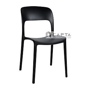 Ghế nhựa xếp chồng MILAN Nội thất Capta.vn Ghế ăn nhựa đúc PP màu đen cafe fastfood chair
