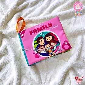 Sách vải Lalala baby kích thích thị giác cho bé sơ sinh 0 đến 12 tháng
