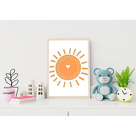 Tranh treo tường | Tranh cho bé-Boho Sun Art Print for Nursery Decor 41 , tranh canvas giá rẻ