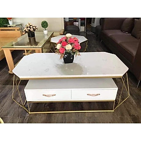 Mua Bàn trà 2 tầng mặt đá / bàn sofa
