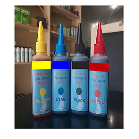 Mua Bộ 4 chai mực bơm cho máy in phun Canon màu chuẩn  bảo vệ đầu phun (Mực nước nạp  đổ cho máy in Inkjet Ink Canon)
