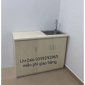 Mua Tủ bếp mini nhựa đài Loan ốp mặt gạch sẵn bồn rửa