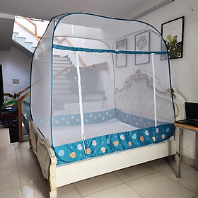 Mua Màn Chụp   Mùng Chụp Cao Cấp Mộc Miên Đỉnh Vuông - Kích Thước 1 6mx2m - 1 cửa ( video   hình thật )