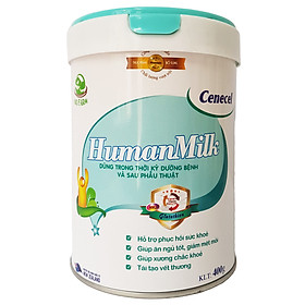 Sữa bột HumanMilk Cenecel 400g dành cho người bệnh, bệnh nhân ung thư sau hóa xạ trị