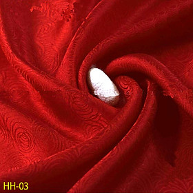 Vải lụa tơ tằm may áo dài HOA HỒNG, dệt thủ công, 100% sợi tự nhiên