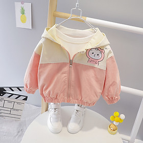 Áo khoác bé gái dễ thương, chất thô dày dặn mềm ấm, mũ tai mèo cute, phù hợp Thu Đông | MP19