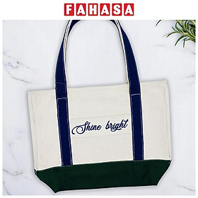 Túi Vải Tote Thêu Chữ - Size M - Saigon ZeroWaste - Mẫu 5 (Slogan Ngẫu Nhiên)