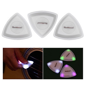 Rockhouse LED Guitar Pick Luminous Guitar Picks Built-in 3pcs LEDs for Acoustic Folk Guitar Electric Guitars