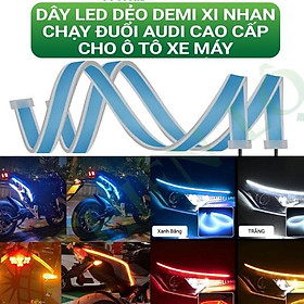 Dây đèn led dẻo đèn mí lắp xi nhan demi nháy đuổi AUDI cho xe máy