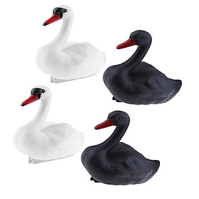 4x Plastic Swan Floating Decoy Hunting Bird Deterrent Repeller Garden Scarer