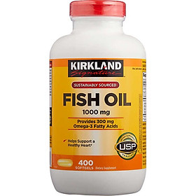 Thực phẩm bổ sung Omega 3 Fish oil 1000mg 400 viên Kirkland