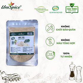 Bột tỏi Unispice Túi zip dạng bột 90g - gia vị tự nhiên, tẩm ướp thịt thơm