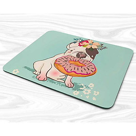 Miếng lót chuột mẫu Chú chó, bánh donut