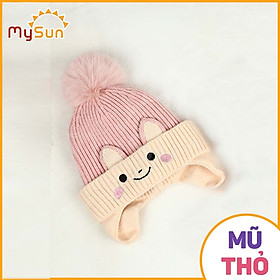 Set mũ nón khăn len trùm đầu cho bé trai - gái 1 2 3 4 5 6 7 8 tuổi mùa đông đẹp MySun