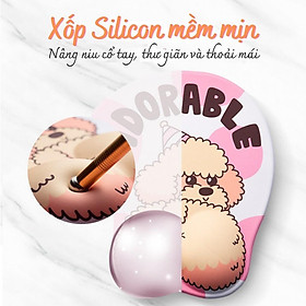 Mua Lót chuột có đệm tay Silicon hình mông cún Corgi  Husky  Bulldog  miếng lót chuột 3D cute