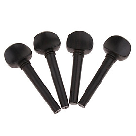 4pcs Ebony Violin Tuning Pegs for Violinist Music Lover Gift