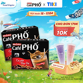 Combo 2 hộp Cà phê phố Sữa Đá - Maccoffee (hộp 10 gói x 24g)