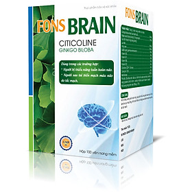 Viên uống bổ não Fons Brain chứa Ginkgo biloba Hộp 100 viên