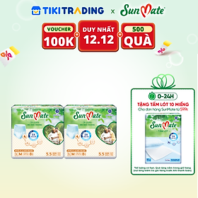 Combo 2 Gói Tã Quần Người Lớn Sunmate Khô Thoáng M8 (8 Miếng/ Gói)