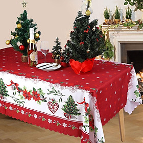 Khăn trải bàn Giáng sinh, Khăn trải bàn Giáng sinh Khăn trải bàn cho bàn hình chữ nhật Khăn trải bàn hình chữ nhật có thể giặt được, chống vết bẩn cho Giáng sinh Trang trí năm mới Trang trí tiệc Giáng sinh