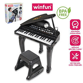 Đồ chơi âm nhạc cho bé - Đàn piano cổ điển kèm mic thu âm Winfun 2045 đồ chơi cho bé 3 tuổi trở lên