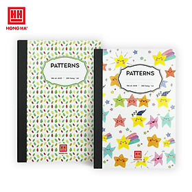 Sổ bìa bồi kẻ ngang a4 200 trang hồng hà patterns - 4530