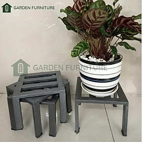 Mua Đôn cây cảnh  đôn chân sắt 20x20x15cm  đôn kê chậu cây chắc chắn  kệ cây cảnh trang trí nhà cửa tiện lợi  hàng có sẵn