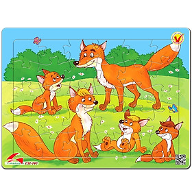 Tranh Xếp Hình A4 30 Mảnh - Gia Đình Nhà Cáo 030-140