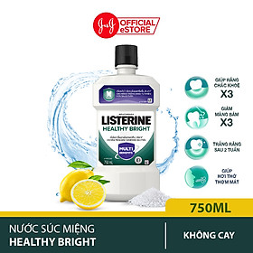 Nước Súc Miệng Làm Trắng Răng Listerine Healthy Bright (750ml) - 8850007813385